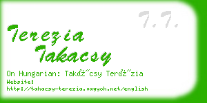 terezia takacsy business card